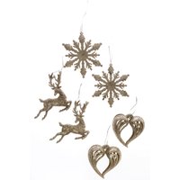 Myflair Möbel & Accessoires Baumbehang "Hirsch, Eiskristall, Engelsflügel, Weihnachtsdeko, Christbaumschmuck", (Set, 12 St.) von Myflair Möbel & Accessoires