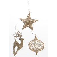 Myflair Möbel & Accessoires Baumbehang "Hirsch, Stern, Zwiebel, Weihnachtsdeko, Christbaumschmuck", (Set, 6 St.) von Myflair Möbel & Accessoires