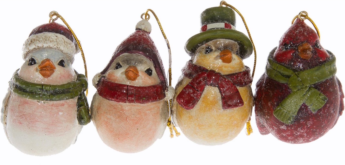 Myflair Möbel & Accessoires Baumbehang Vögel, Weihnachtsdeko, Christbaumschmuck (Set, 4 St), Höhe 7 cm von Myflair Möbel & Accessoires