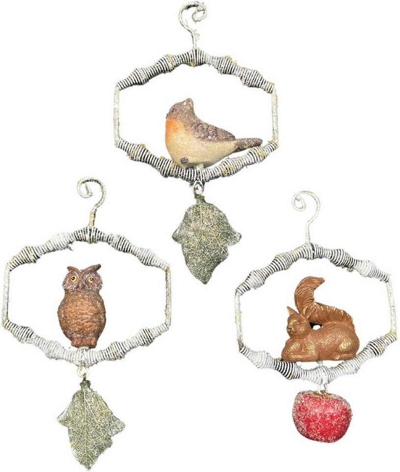 Myflair Möbel & Accessoires Dekohänger Weihnachtsdeko (Set, 3 St), mit Tierfiguren, Länge ca. 24 cm von Myflair Möbel & Accessoires