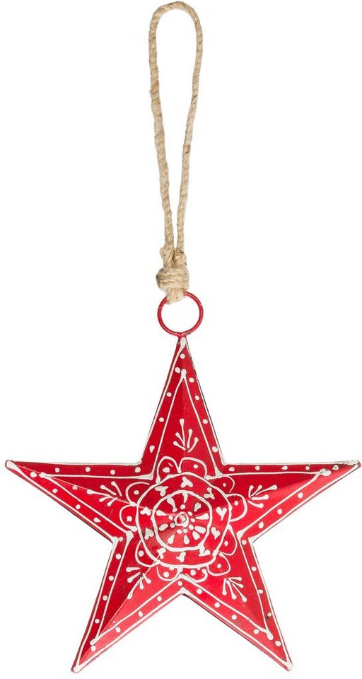 Myflair Möbel & Accessoires Dekohänger Weihnachtsdeko rot (1 St), in Sternform, Länge ca. 15 cm von Myflair Möbel & Accessoires