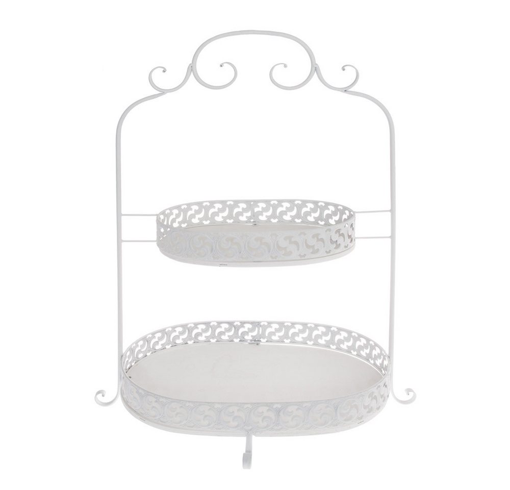 Myflair Möbel & Accessoires Etagere Etagere ELISE weiß antik romantisch verziert H64cm Dekoetagere aus Hol von Myflair Möbel & Accessoires