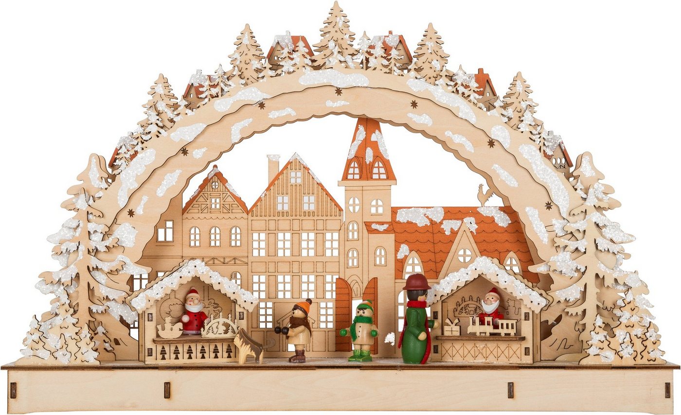 Myflair Möbel & Accessoires LED Schwibbogen Weihnachtsdeko (1-tlg), aus Holz, mit LED Beleuchtung, Höhe ca. 28 cm von Myflair Möbel & Accessoires