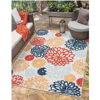 Myflair Möbel & Accessoires Teppich "Bloom, LAGERRÄUMUNG" rechteckig 8 mm Höhe Blumen Motiv, Hoch-Tief Effekt, Outdoor geeignet, Balkon, Terrasse von Myflair Möbel & Accessoires