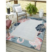 Myflair Möbel & Accessoires Teppich "Cloud, LAGERRÄUMUNG" rechteckig 8 mm Höhe Flamingo Motiv, mit Bordüre, Outdoor geeignet, Balkon, Terrasse von Myflair Möbel & Accessoires