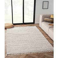 Myflair Möbel & Accessoires Teppich "Enya", rechteckig, 17 mm Höhe, Uni Farben, Hoch-Tief Effekt, mit Fransen, besonders weich von Myflair Möbel & Accessoires