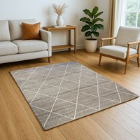 Myflair Möbel & Accessoires Teppich "Juna Essence", rechteckig, 10 mm Höhe, Juteteppich, handgeflochten, meliert, Rauten Muster, auch als Läufer von Myflair Möbel & Accessoires