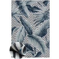 Myflair Möbel & Accessoires Teppich "Tiki, LAGERRÄUMUNG" rechteckig 8 mm Höhe Blätter Motiv, Hoch-Tief Effekt, Outdoor geeignet, Balkon, Terrasse von Myflair Möbel & Accessoires