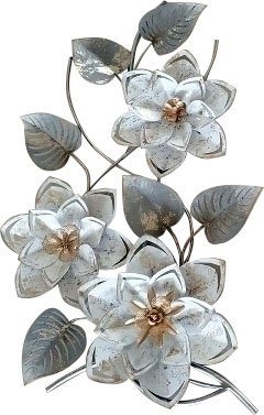 Myflair Möbel & Accessoires Wandbild Wandbild Blumen, silber/weiß, maschinell von Myflair Möbel & Accessoires