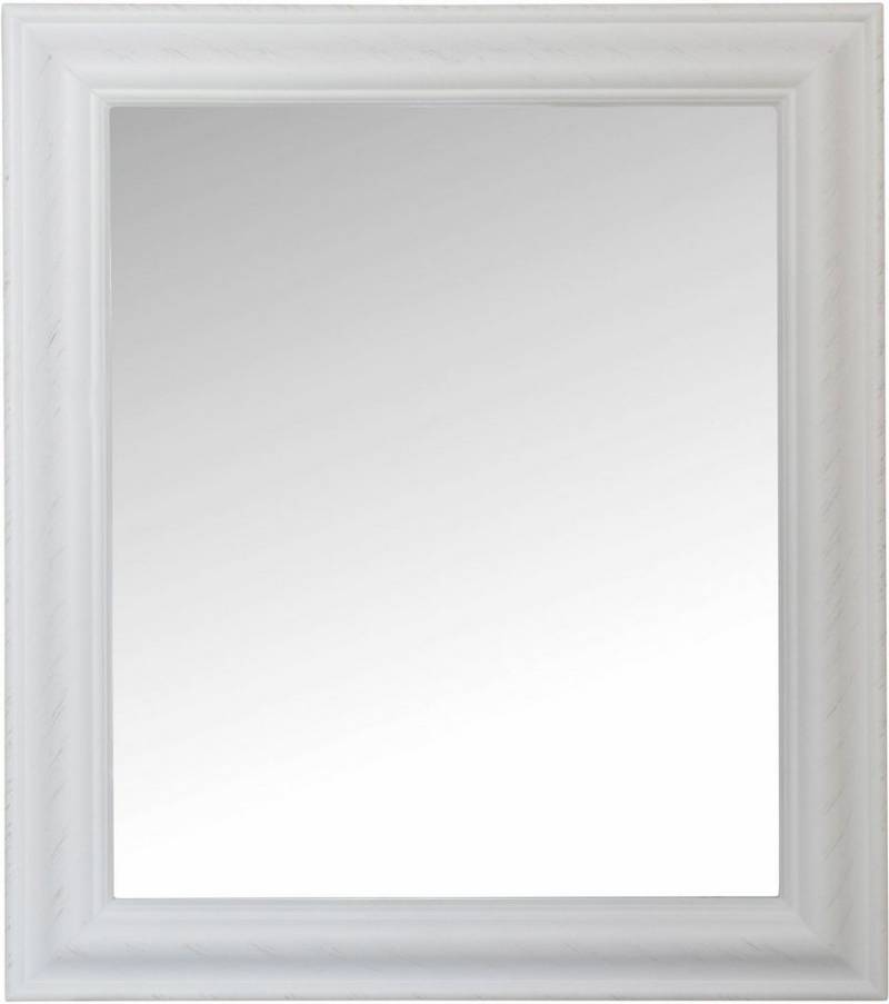 Myflair Möbel & Accessoires Wandspiegel Asil (1-St), weiß, rechteckig, Rahmen mit Antik-Finish, Spiegel mit Facettenschliff von Myflair Möbel & Accessoires