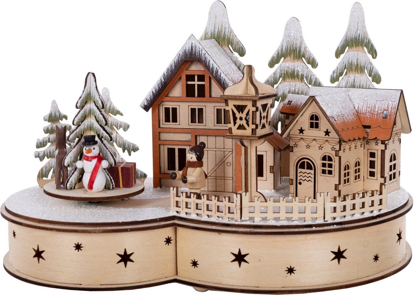 Myflair Möbel & Accessoires Weihnachtsdorf Winterlandschaft, Weihnachtsdeko, aus Holz, Höhe ca. 19 cm von Myflair Möbel & Accessoires