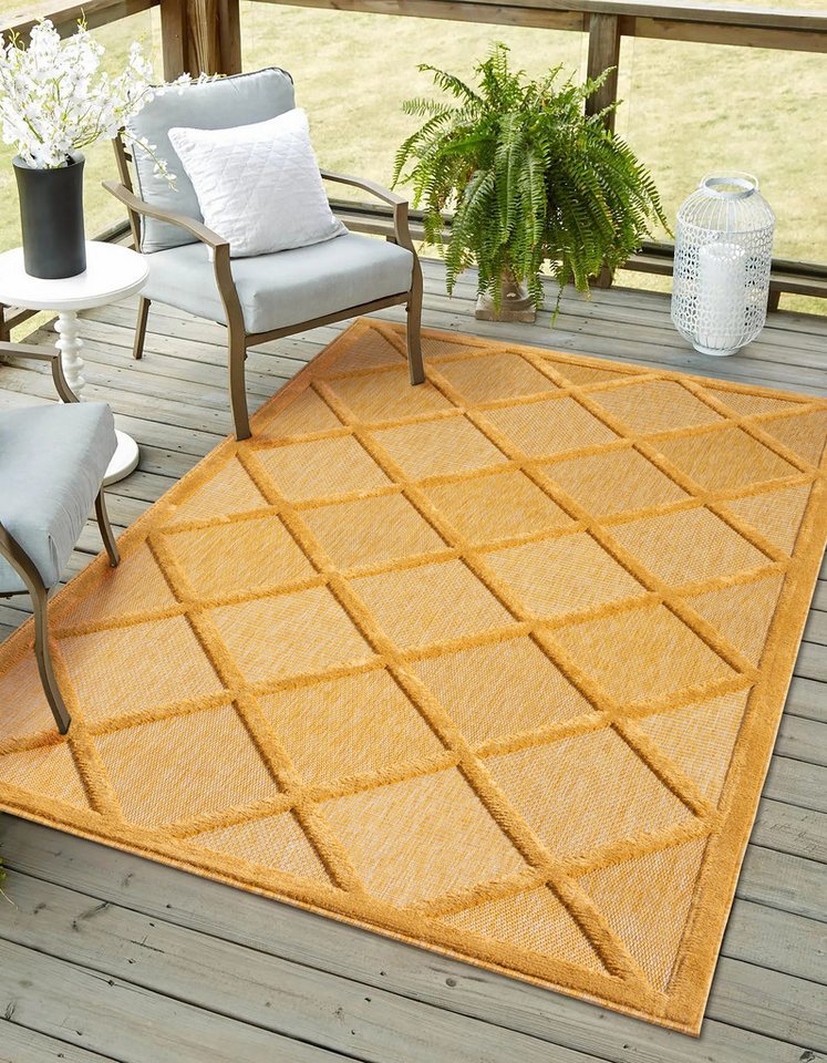 Myflair Möbel & Accessoires Teppich Amara Lagerräumung, rechteckig, Höhe: 8 mm, Uni Farben, Hoch-Tief Effekt, Outdoor geeignet, Balkon, Terrasse Myflair Möbel & Accessoires Teppich Amara Lagerräumung, rechteckig, Höhe: 8 mm, Uni Farben, Hoch-Tief Effekt, Outdoor geeignet, Balkon, Terrasse von Myflair Möbel & Accessoires