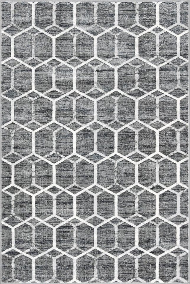 Teppich Titan Trellis, Myflair Möbel & Accessoires, rechteckig, Höhe: 13 mm, Kurzflor, gewebt, modernes geometrisches Design von Myflair Möbel & Accessoires