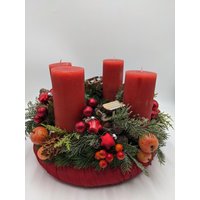 Adventskranz Klassisch Apfel Stern Schlitten Rot Adventskranz Klassisch Apfel Stern Schlitten Rot von MyfleurDE