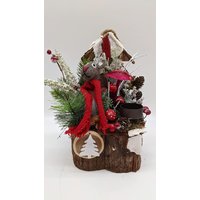 Weihnachtsgesteck Adventsgesteck Tischgesteck Elch Pilze Heide Teelicht Beeren Rot Weihnachtsgesteck Adventsgesteck Tischgesteck Elch Pilze Heide Teelicht Beeren Rot von MyfleurDE