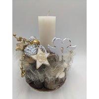 Weihnachtsgesteck Kugel Stern Engel Gold Weihnachtsgesteck Kugel Stern Engel Gold von MyfleurDE