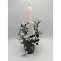 Weihnachtsgesteck Kugel Stern Schlittschuh Silber Weihnachtsgesteck Kugel Stern Schlittschuh Silber von MyfleurDE