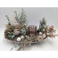 Weihnachtsgesteck Kugel Teelicht Mädchen Weiß Weihnachtsgesteck Kugel Teelicht Mädchen Weiß von MyfleurDE