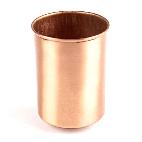 Myga Pure Copper Cup - Trinkglas aus 100% Kupfer für Ayurveda Gesundheitsnutzen - Stärkt das Immunsystem - Perfekt für reines, erfrischendes Wasser - Glattes Kupfer von Myga