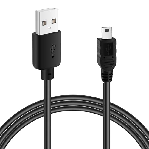 Mygatti Mini USB 2.0 High Speed Kabel(5 Meter),USB A Stecker auf Mini USB Stecker,480 Mbit/s,USB 2.0 Typ A an Mini-B Kabel,Ladekabel Schnellladekabel High Speed Handy Datenkabel,Schwarz von Mygatti