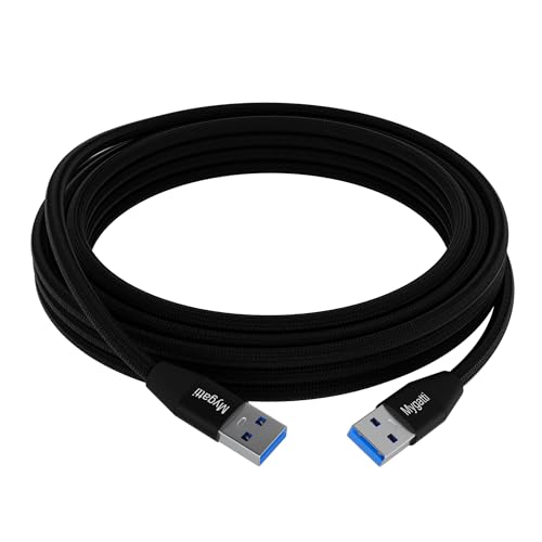 Mygatti USB 3.0 Kabel 5 Gbps（5 Meter）,High Speed Transfer USB A Stecker auf A Stecker,Nylon geflochten, USB Verbindungskabel kompatibel mit Drucker, Kamera, externe Festplatte und mehr von Mygatti