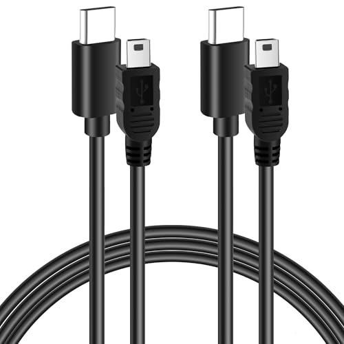 Mygatti USB C auf Mini USB 2.0 Kabel(1.5 Meter,2er-Pack),Typ C Stecker auf Mini USB Stecker,480 Mbit/s,Schwarz,Datenkabel Ladekabel von Mygatti