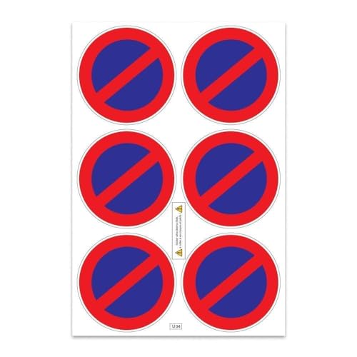 A4 Sheet of Stickers Ultra-Destructible No Parking - U14 von Mygoodprice