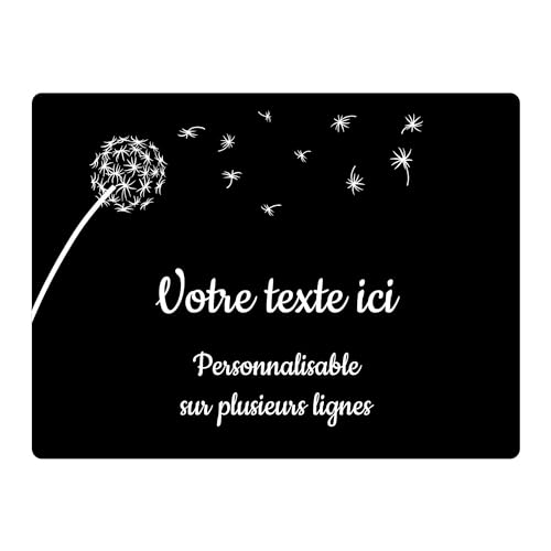 Gedenktafel mit Pusteblume, selbstklebend, 20 x 15 cm, 1 bis 3 Zeilen, Schwarz von Mygoodprice