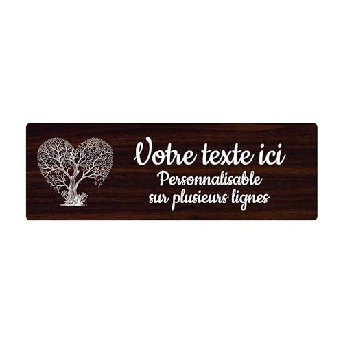 Gravurschild "Baum", selbstklebend, 20 x 6,5 cm, personalisierbar, 1 bis 3 Zeilen, Holz Gravurschild "Baum", selbstklebend, 20 x 6,5 cm, personalisierbar, 1 bis 3 Zeilen, Holz von Mygoodprice