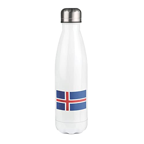 Isolierflasche mit Iceland-Flagge, Weiß von Mygoodprice