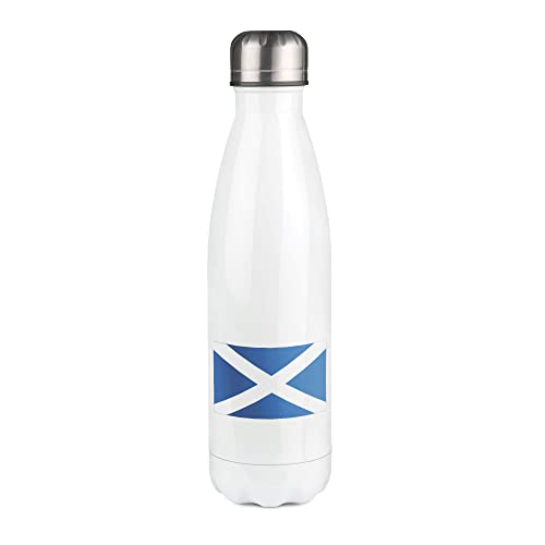 Isolierflasche mit Schottland Flagge, Weiß von Mygoodprice