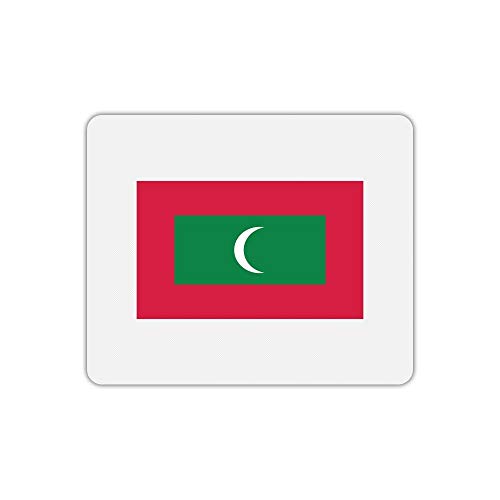 Mauspad, rechteckig bedruckt Flagge Malediven von Mygoodprice