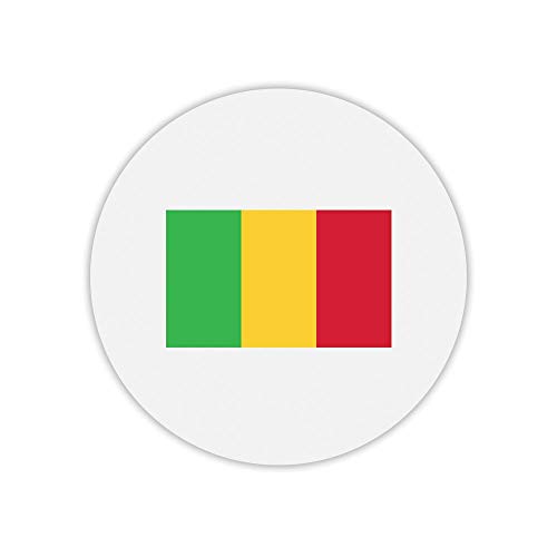 Mauspad, rund, Bedruckt, Flagge Mali von Mygoodprice