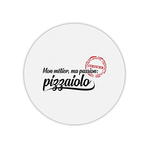 Mauspad, rund, Bedruckt, Motiv Passion Pizzaiolo von Mygoodprice