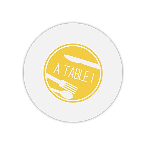 Mauspad, rund, Bedruckt auf Tisch, Küche von Mygoodprice
