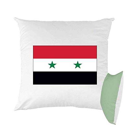 Mygoodprice Kissen, Bedruckt, 40 x 40 cm, Flagge Syrien grün von Mygoodprice