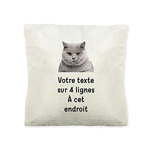 Mygoodprice Kissen aus weichem Fleece, Motiv: British Shorthair mit Text – 40 x 40 cm Mygoodprice Kissen aus weichem Fleece, Motiv: British Shorthair mit Text – 40 x 40 cm von Mygoodprice