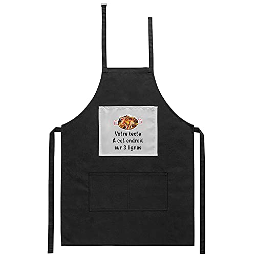 Mygoodprice Küchenschürze, Schwarz, Grillschürze, Paella, mit Text, personalisierbar von Mygoodprice