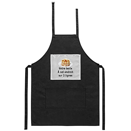 Mygoodprice Küchenschürze, Schwarz, für Grill, Piktogramm, Pfannkuchen mit Text von Mygoodprice