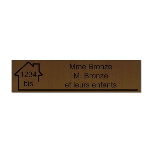 Mygoodprice Namensschild, personalisierbar, 10 x 2,5 cm, bronzefarben von Mygoodprice