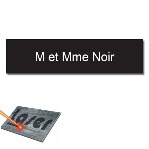 Namensschild, Briefkasten, selbstklebend, 10 x 2,5 cm, 1 bis 3 Zeilen, Schwarz von Mygoodprice