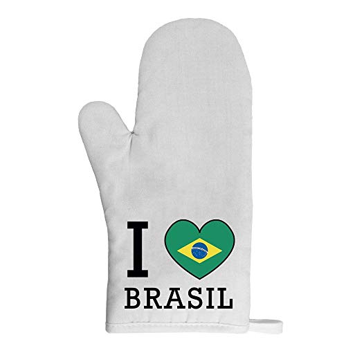 Mygoodprice Ofenhandschuh Topflappen Flagge I Love Brasil von Mygoodprice