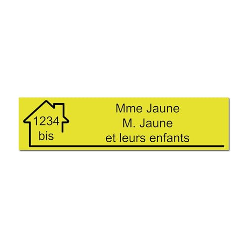 Namensschild für Briefkasten, selbstklebend, 10 x 2,5 cm, 1 bis 3 Zeilen, Gelb Namensschild für Briefkasten, selbstklebend, 10 x 2,5 cm, 1 bis 3 Zeilen, Gelb von Mygoodprice