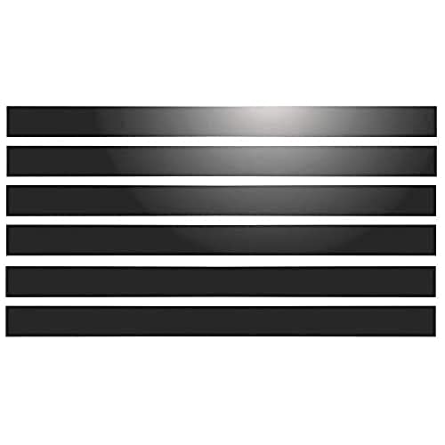 Signal-Streifen, selbstklebend, 6 Streifen, 28 x 2 cm, reflektierend, Schwarz von Mygoodprice