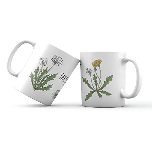 Tasse aus Keramik mit Botanischem Motiv - Taraxacum - Löwenzahn von Mygoodprice