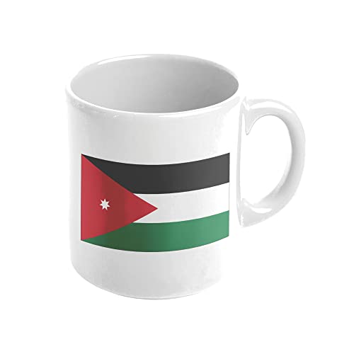 Tasse aus Keramik mit Jordanien-Fahne von Mygoodprice