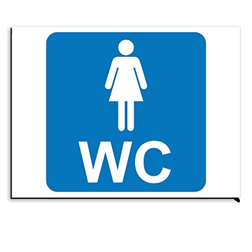 WC-Schild für Damen, 20 x 15 cm, Blau von Mygoodprice