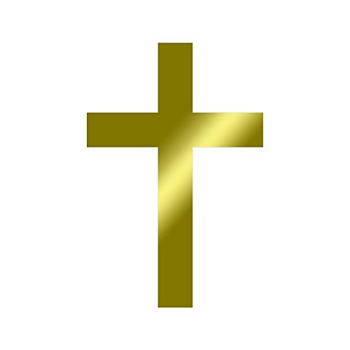 Wandtattoo Logo Kreuz Christliche selbstklebend – mehrere Farben – 20 Gold von Mygoodprice