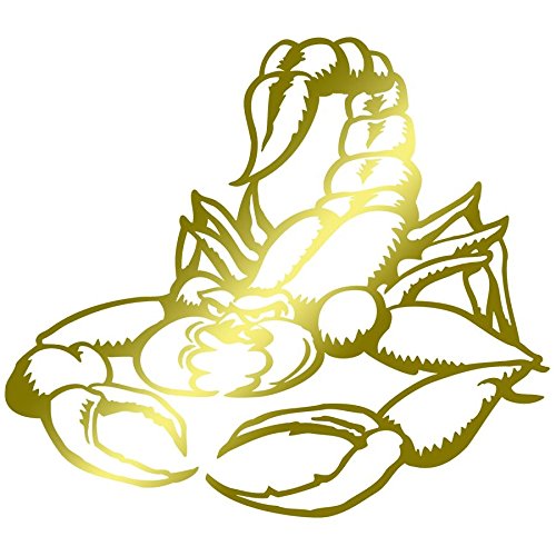 Wandtattoo Logo Skorpion selbstklebend – mehrere Farben erhältlich – 20 x 18 Gold von Mygoodprice