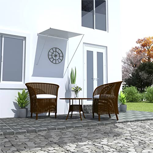 Markise, Klemmmarkise Einziehbar, Sonnenschutz für Fenster Terrasse Balkon, Balkonmarkise Fallarmmarkise Fenstermarkise,Creme,100 x 150 cm von Myheimly